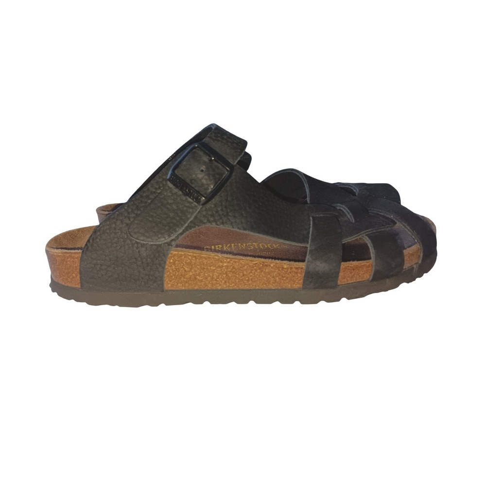 Birkenstock Pisa Black Leather Multi Strap Sandals Women 39 L8 M6